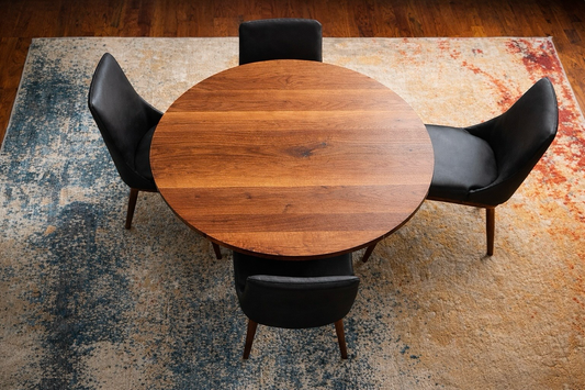 Round Walnut Dinning Table | Custom Piece Completed