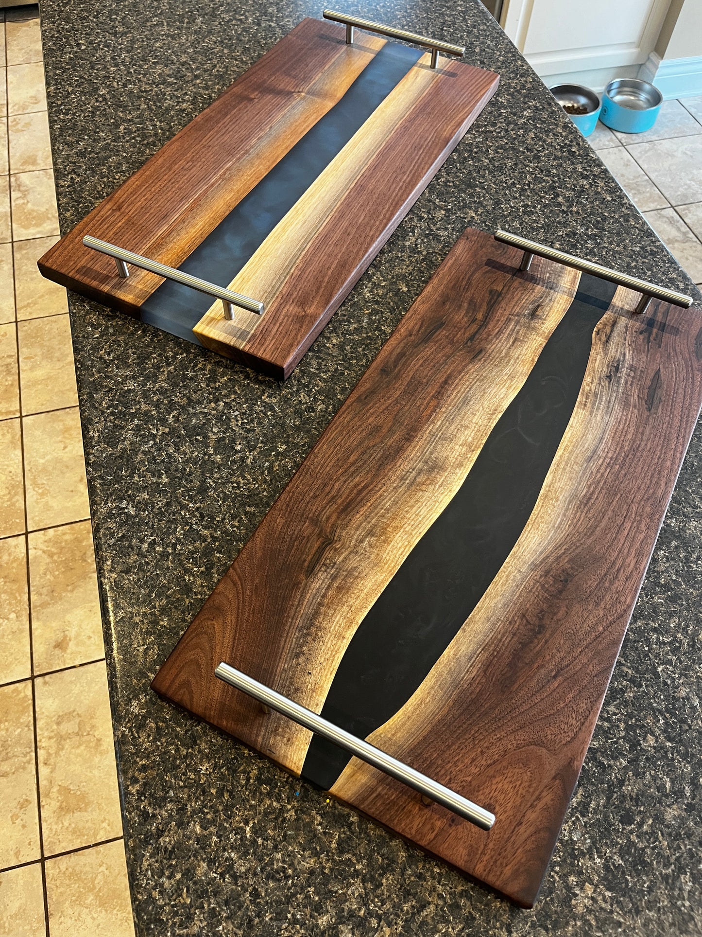 Large Walnut Epoxy Serving Tray (made to order)