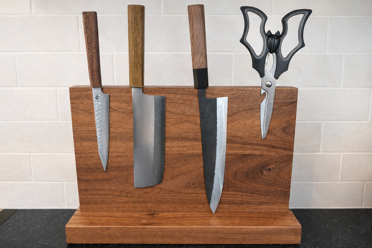 Walnut Magnetic Knife Block (made to order)